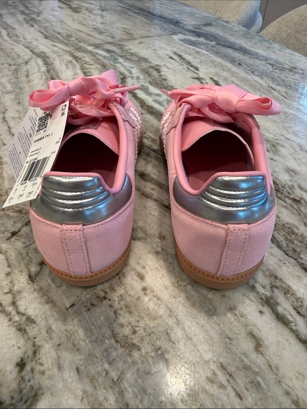 NWT adidas Samba Pink Satin and White Ruffle - Picture 9 of 16
